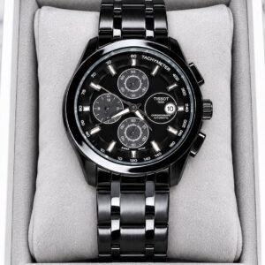 Tissot Midnight Black Chronograph Stainless Steel Watch for Men