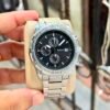 Fossil Jet Black Dial Silver Chronograph Quartz Men's Watch, fossil chronograph watch