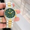 Versace Green Dial Chronograph-Style Two-Tone Men's Watch, view 3