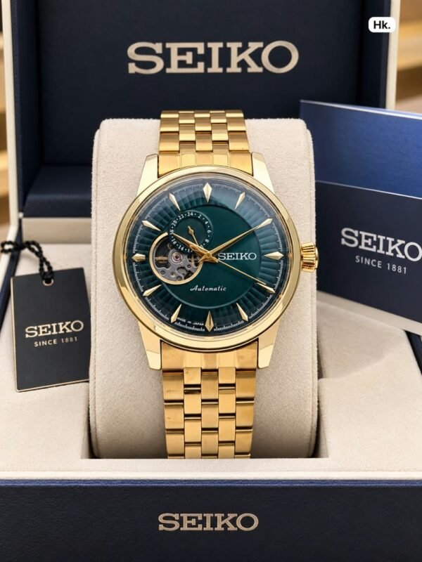 Seiko Open Heart Automatic Stainless Steel Dress Watch for Men, seiko automatic watch