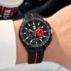 Ferrari Racing Chronograph-Style Black Silicone Sports Watch for Men, view 3