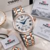 Tissot Rose Gold Two-Tone Ladies Watch with Roman Dial, Steel Strap, view 2