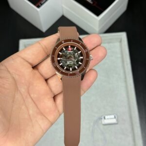 Rado Chestnut Brown Rubber Strap Automatic Diver Watch for Men