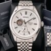 Seiko Pearl Silver Dial Open Heart Automatic Watch for Men, seiko open heart watch