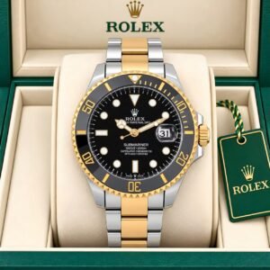 Rolex Two-Tone Diver-Style Black Dial Men's Watch